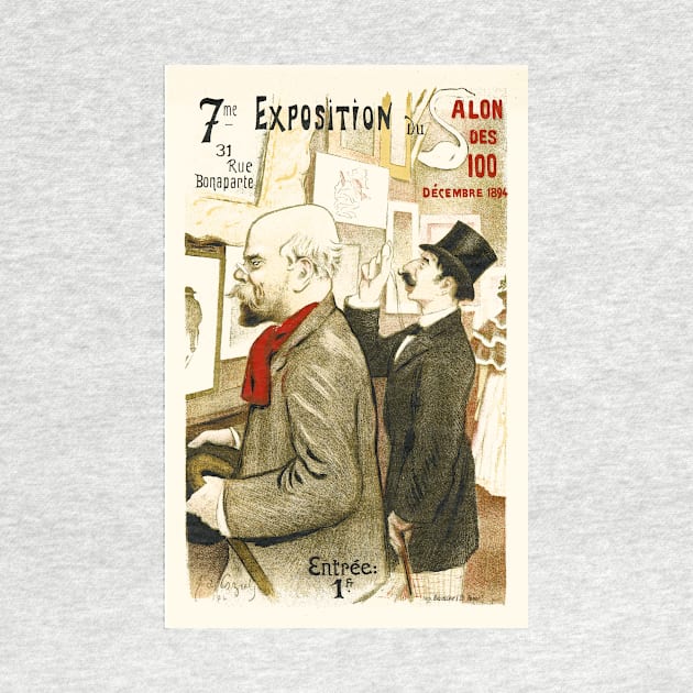 EXPOSITION DU SALON DES CENT December 1894 by Artist Frédéric-Auguste Cazals by vintageposters